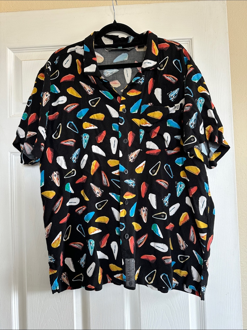 Harley-Davidson Black Short-Sleeve Button Shirt